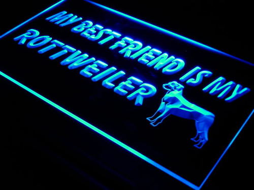 Best Friend Rottweiler Dog Pet Neon Light Sign